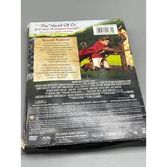 Harry potter and the sorcerers stone DVD 2002 warner bros pictures PG READ - Picture 2 of 5